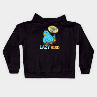 I'm Already Full Lazy Bird Sleeping Sleepy Pun Kids Hoodie